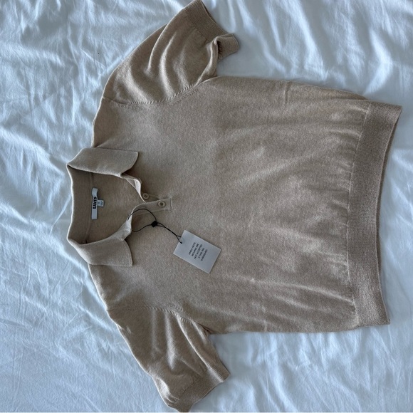 NEW W/tags EAVES Emileigh Polo in Tan Size Small - Picture 7 of 10